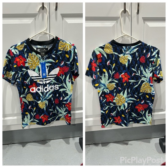 🌺ADIDAS HER STUDIO London Tee Floral Top - Picture 7 of 14